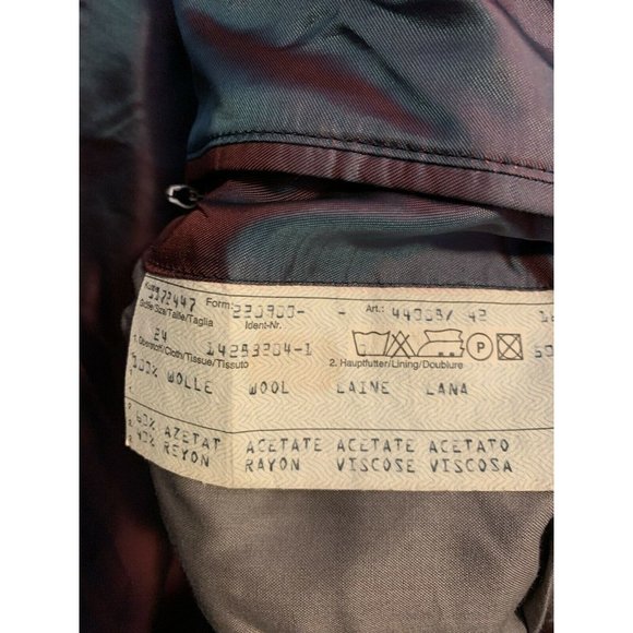 BUGATTI Wool Overcoat Men’s Sz M German Sz 24 Black - Picture 6 of 10